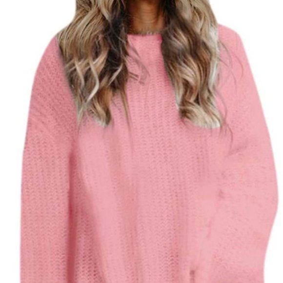 Women's long sleeve loose Pullover Sweatshirt - Picture 1 of 7